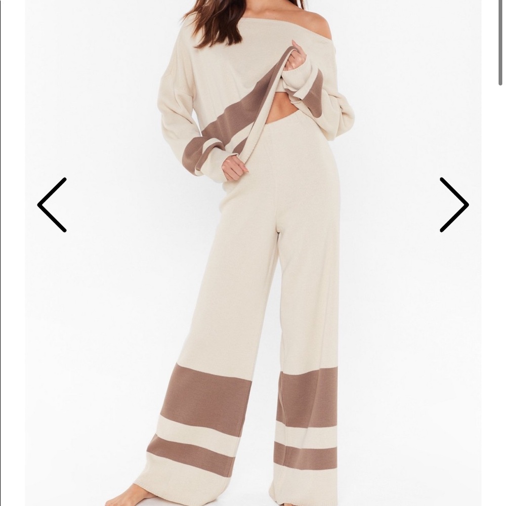 Nasty Gal Off the Shoulder Matching Lounge Set